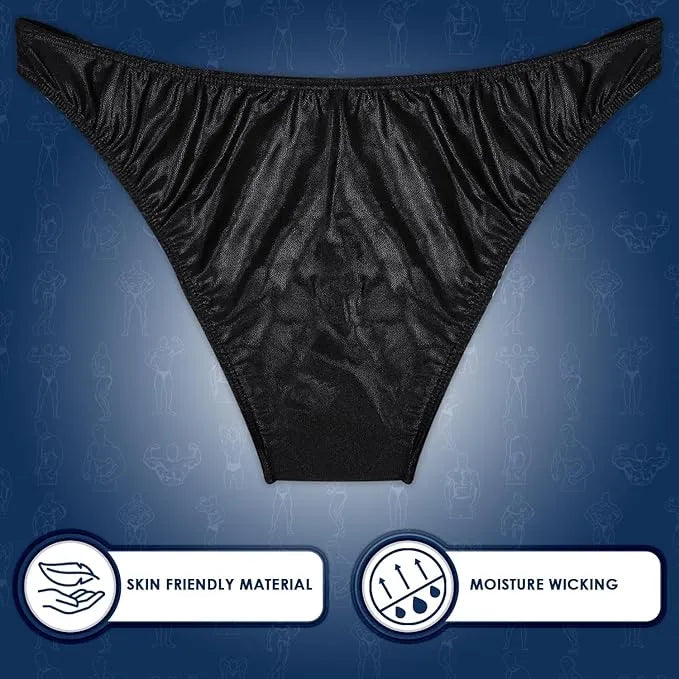 Exxact Sports Men’s V-cut Bodybuilding Competition Posing Trunks - Black