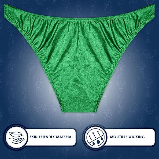 Exxact Sports Men’s V-cut Bodybuilding Competition Posing Trunks - Green