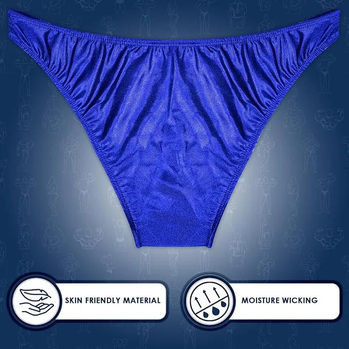 Exxact Sports Men’s V-cut Bodybuilding Competition Posing Trunks - Royal Blue