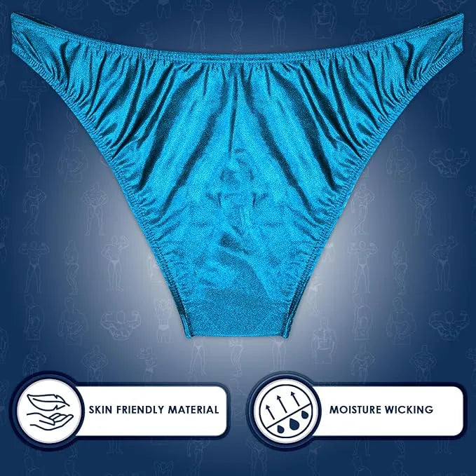 Exxact Sports Men’s V-cut Bodybuilding Competition Posing Trunks - Aqua Teal