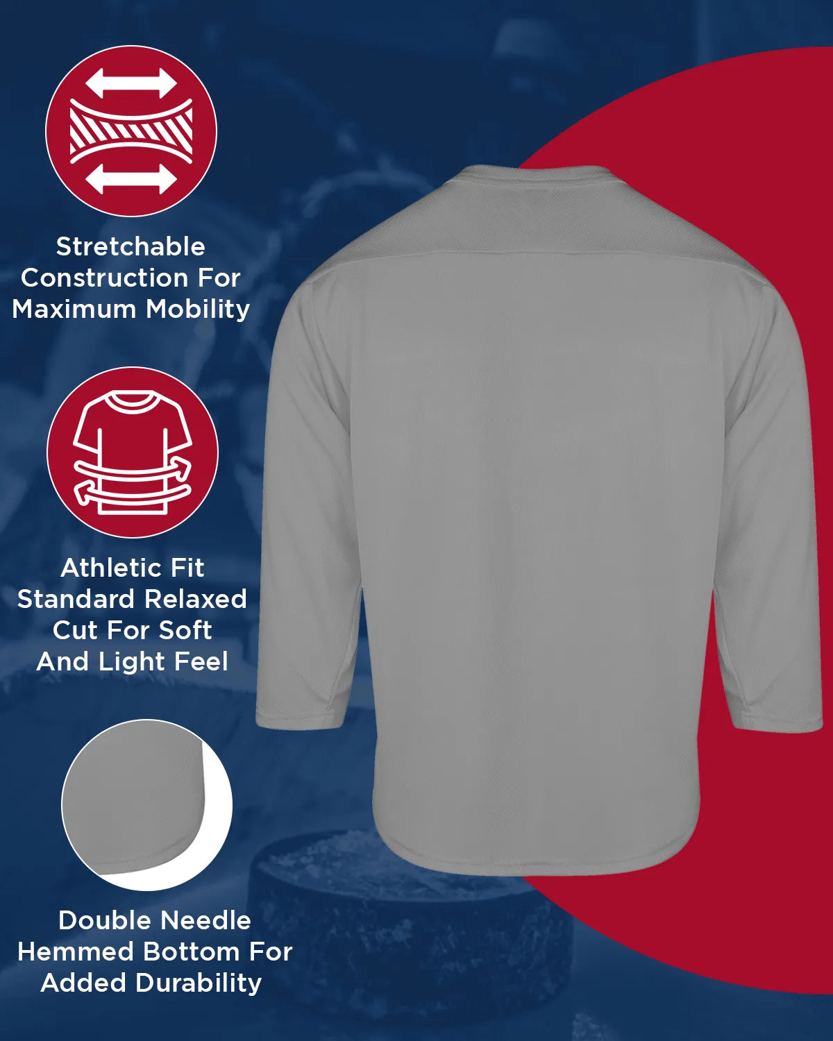 Exxact Sports Men’shockey Practice Jerseys - Silver