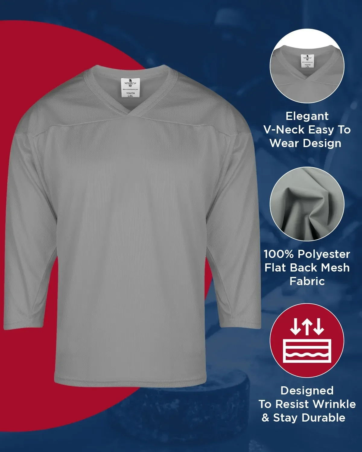 Exxact Sports Men’shockey Practice Jerseys - Silver