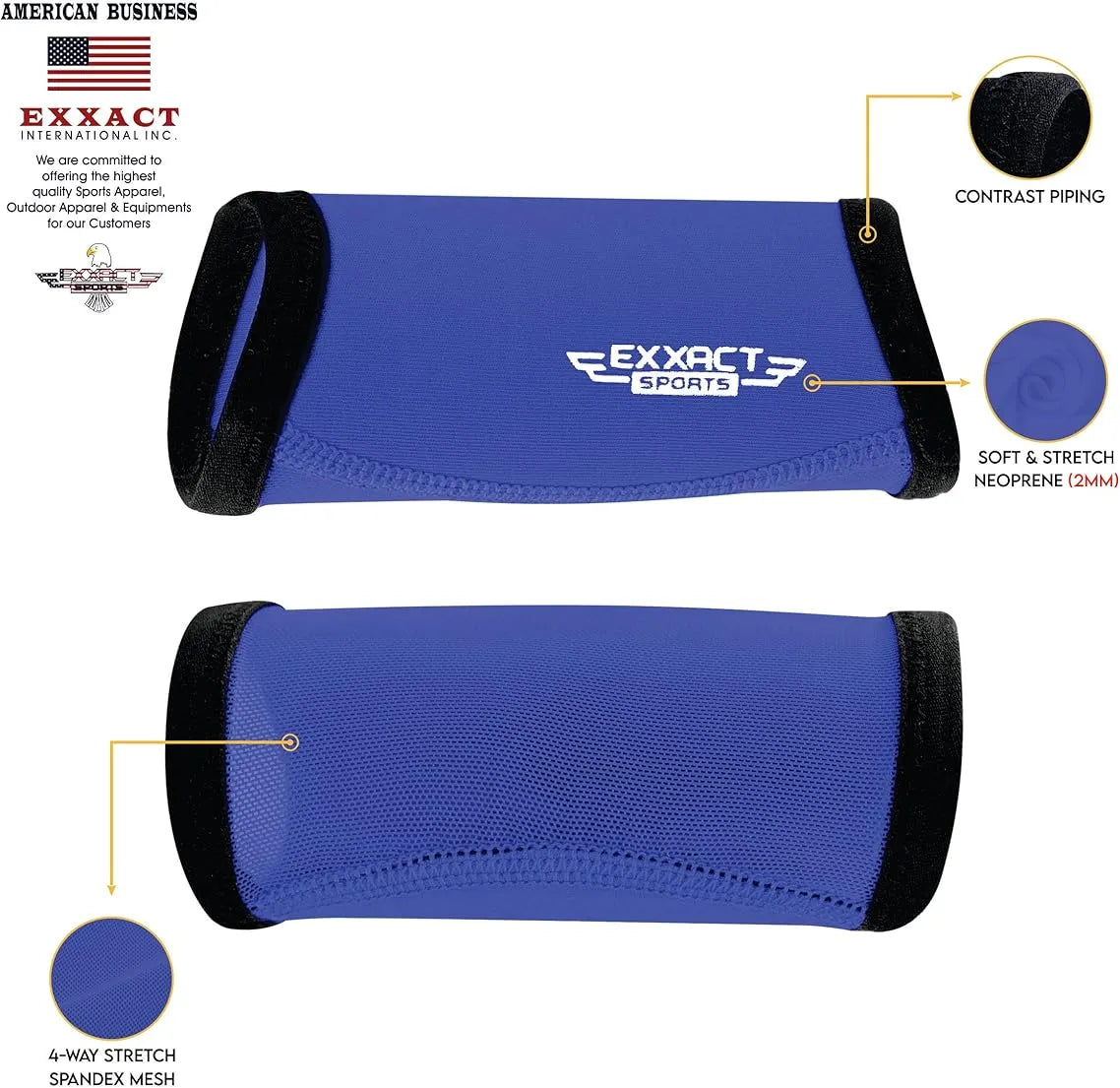 Exxact Sports Neoprene Chin Strap Cover for Ultimate Comfort and Protection - Royal Blue