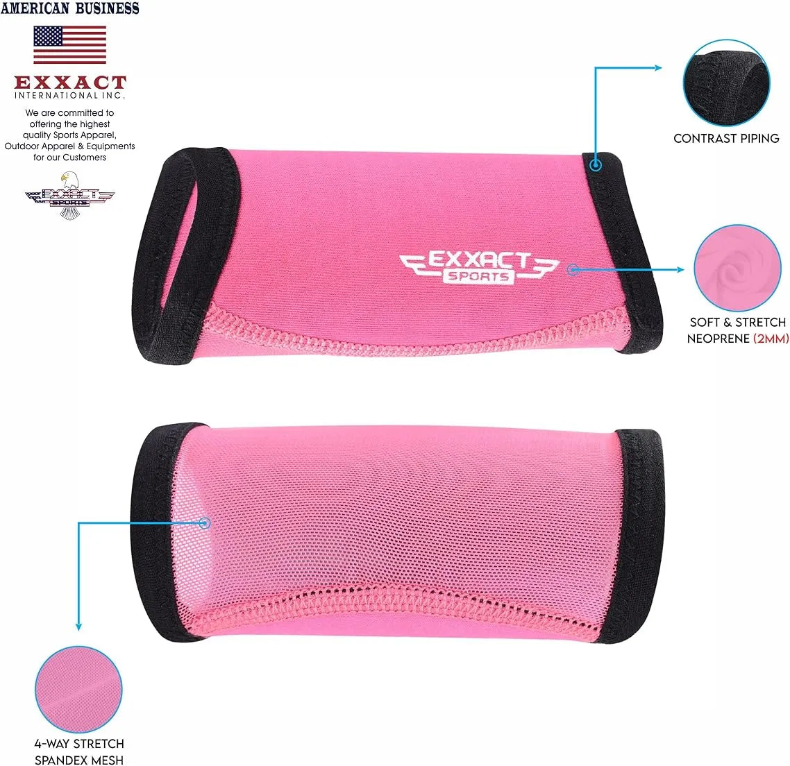 Exxact Sports Neoprene Chin Strap Cover for Ultimate Comfort and Protection - Pink