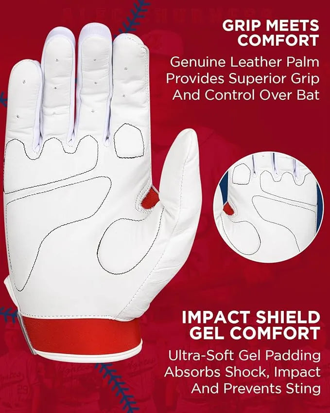 Exxact Sports Padded Baseball Batting Gloves for Men & Women - Usa Flag