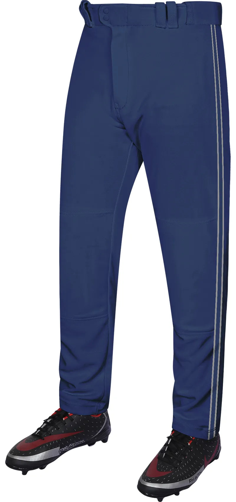 Exxact Sports Proline Adult Full Length Baseball Pants with Stripes - Navy - Navy/gray / Small