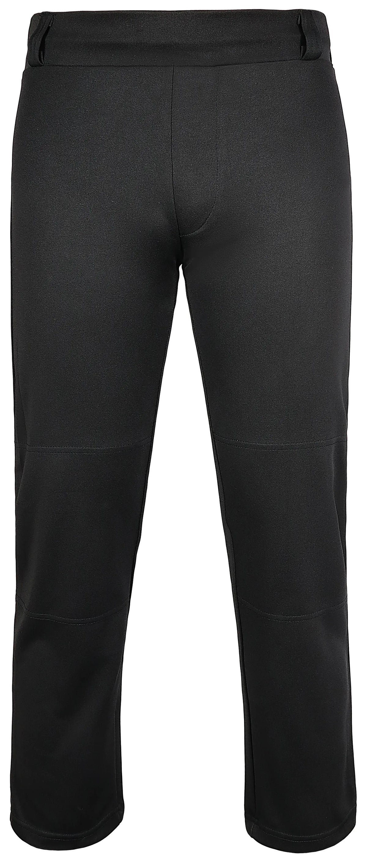 Exxact Sports Pull-up Boys Baseball Pants with Adjustable Drawstring Full Length & open bottom - Black