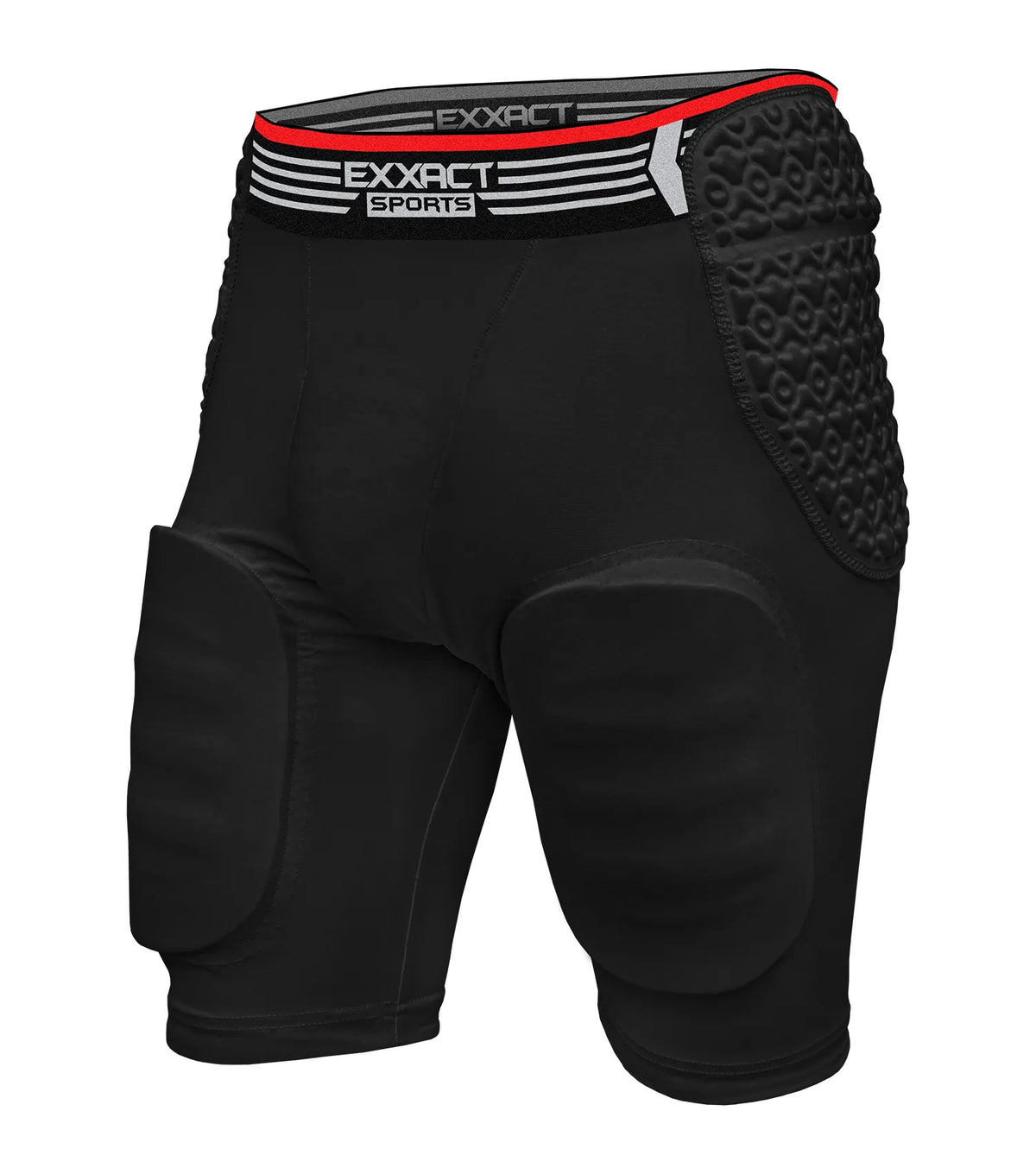 Exxact Sports Rebel 5-pad Men’s Football Girdle with Cup Pocket Adult - Black
