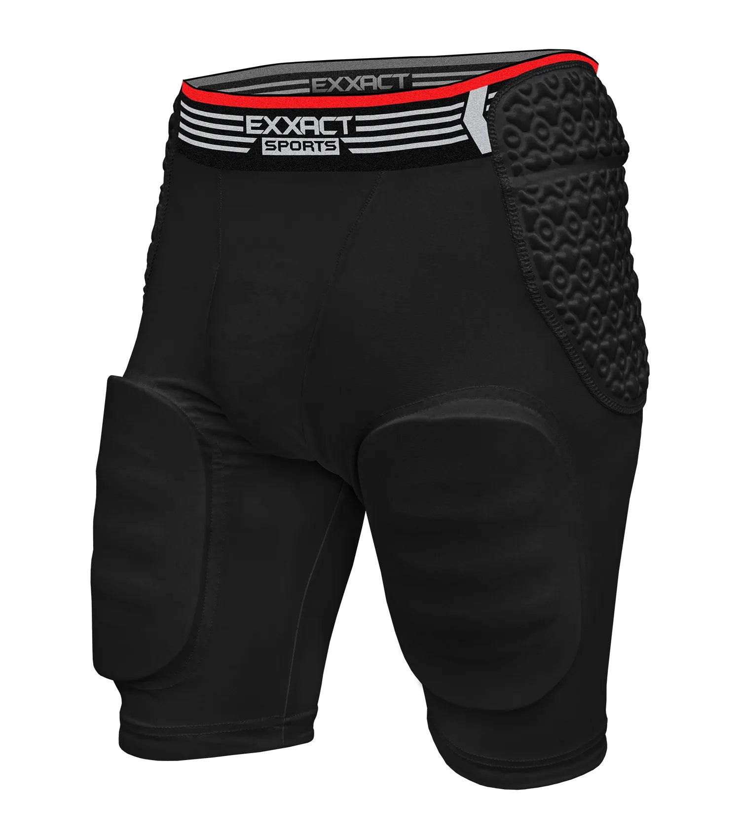 Exxact Sports Rebel 5-pad Men’s Football Girdle with Cup Pocket Adult - Black