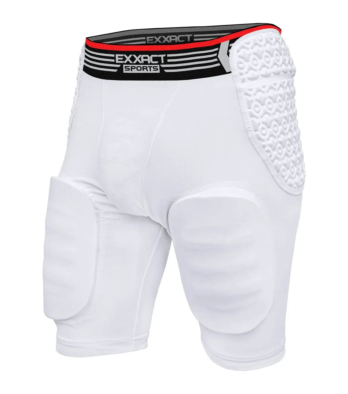Exxact Sports Rebel 5-pad Men’s Football Girdle with Cup Pocket Adult - White