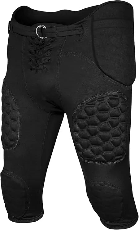 Exxact Sports Rebel Boys Integrated Football Pants with Built-in Pads Youth - Black - 2x-small