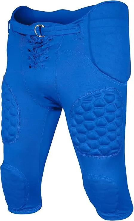 Exxact Sports Rebel Boys Integrated Football Pants with Built-in Pads Youth - Royal Blue - X-small