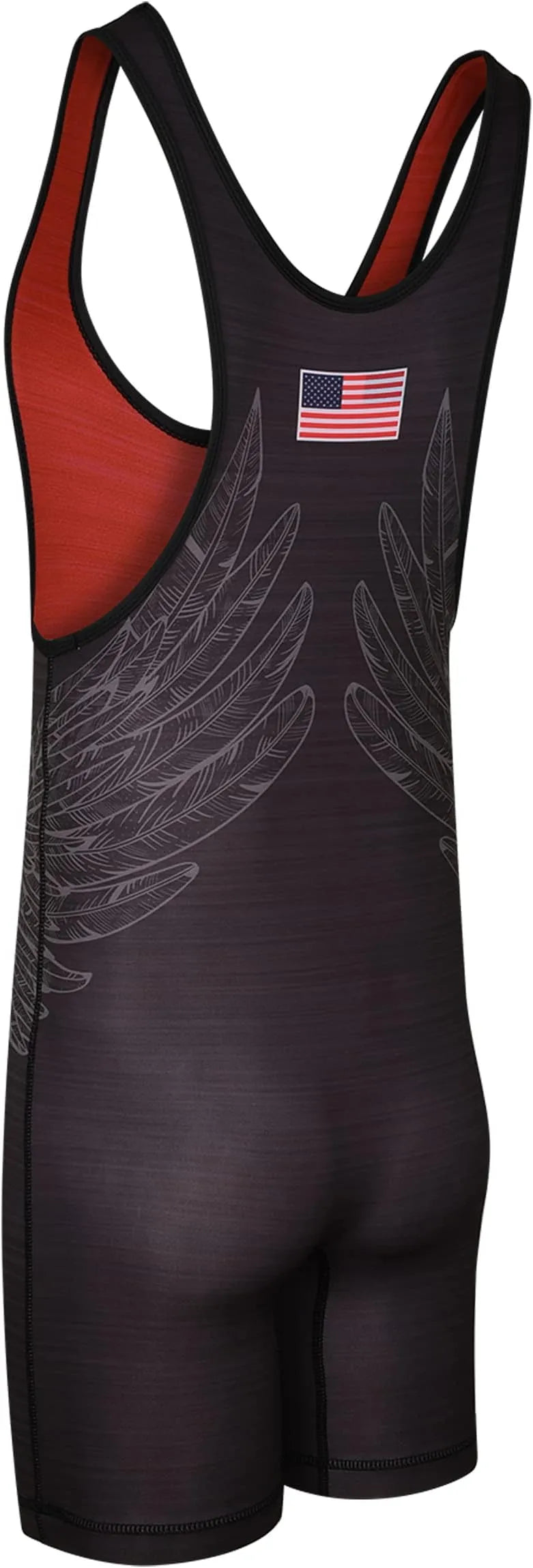 Exxact Sports Reversible Wrestling Singlet for Gymnastic & Mma - Black Red