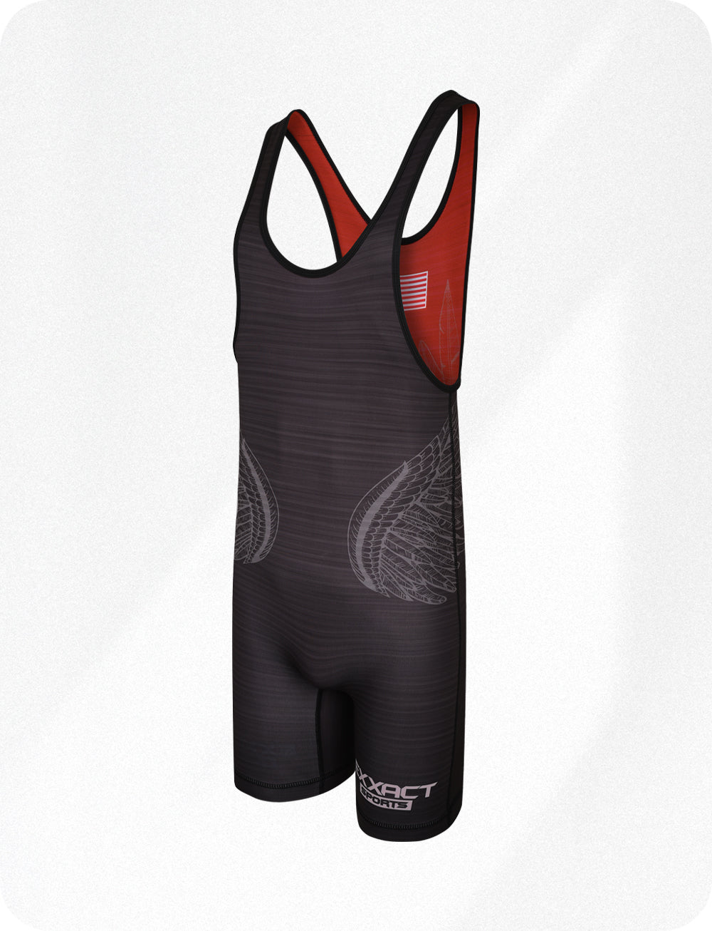 Exxact Sports Reversible Wrestling Singlet for Gymnastic & Mma - Black Red