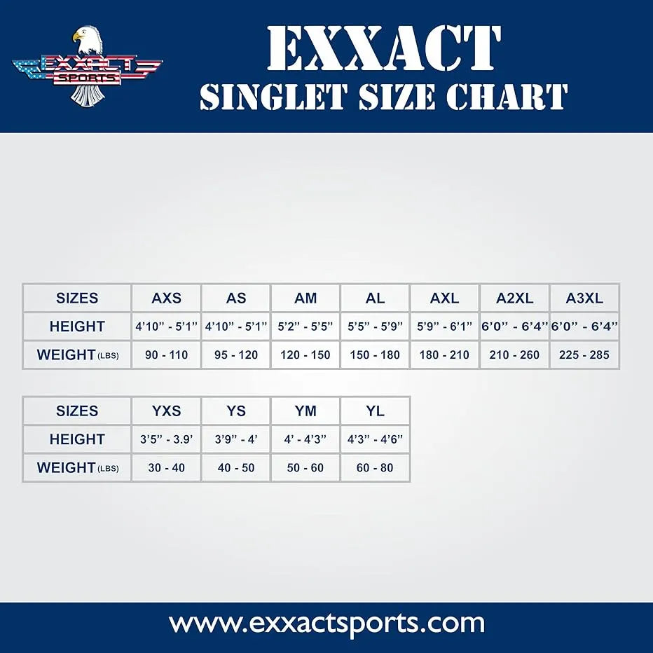 Exxact Sports Reversible Wrestling Singlet for Gymnastic & Mma - Black Red