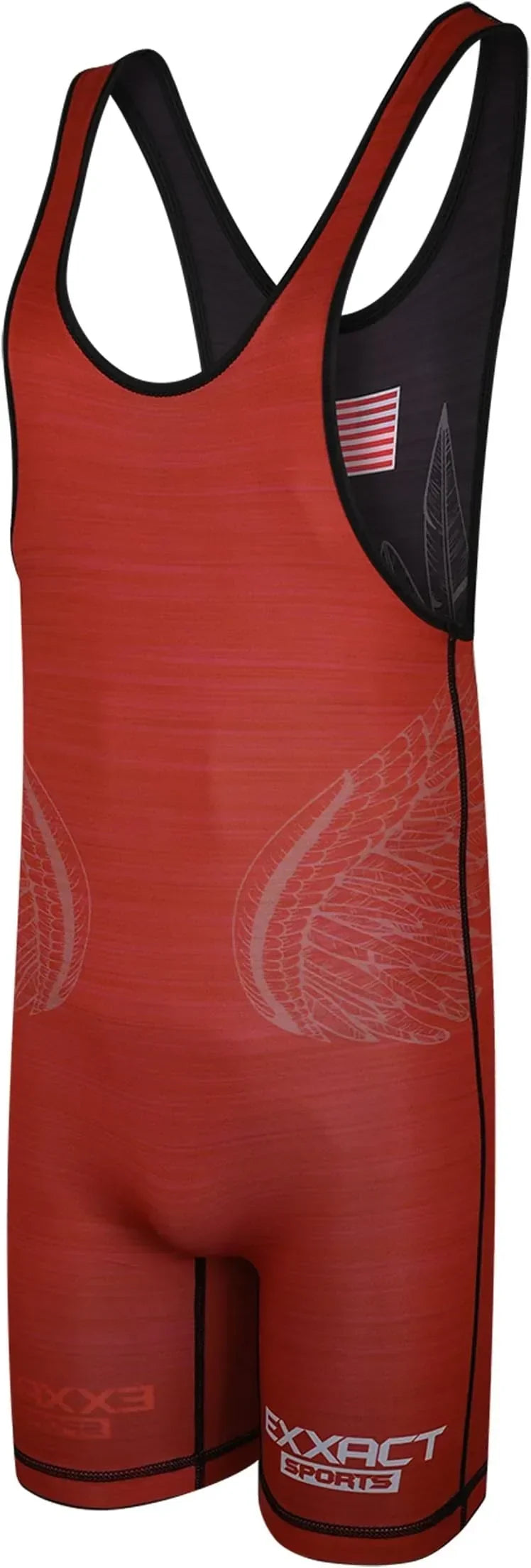 Exxact Sports Reversible Wrestling Singlet for Gymnastic & Mma - Black Red