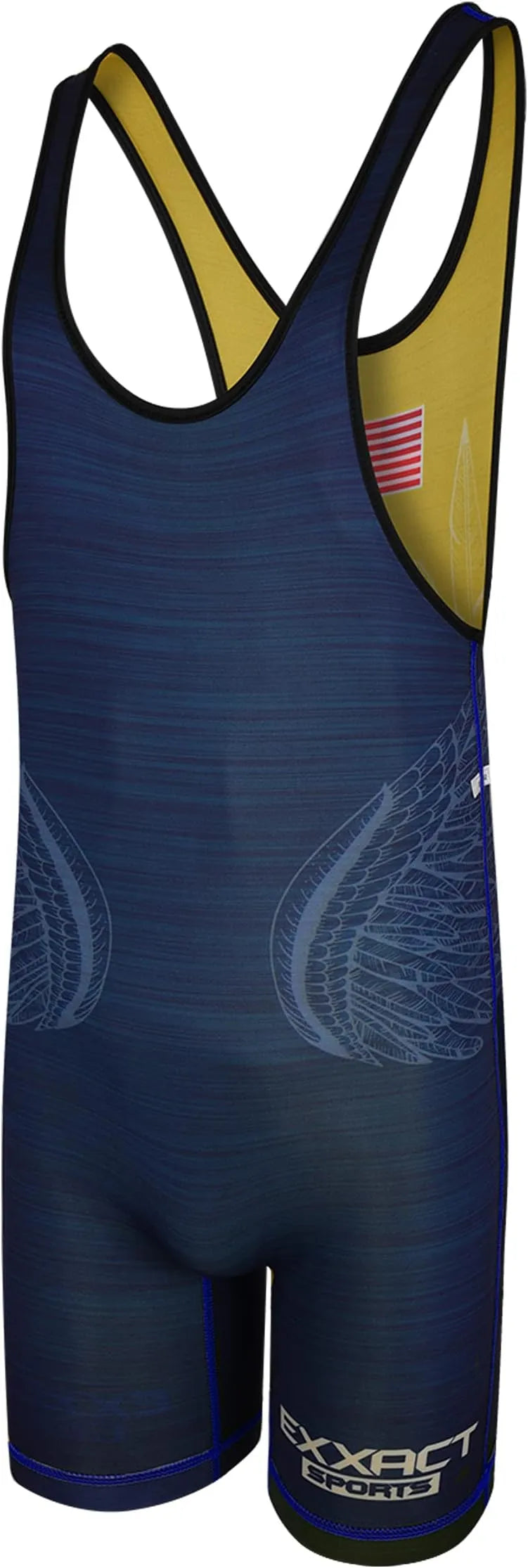 Exxact Sports Reversible Wrestling Singlet for Gymnastic & Mma - Navy Gold