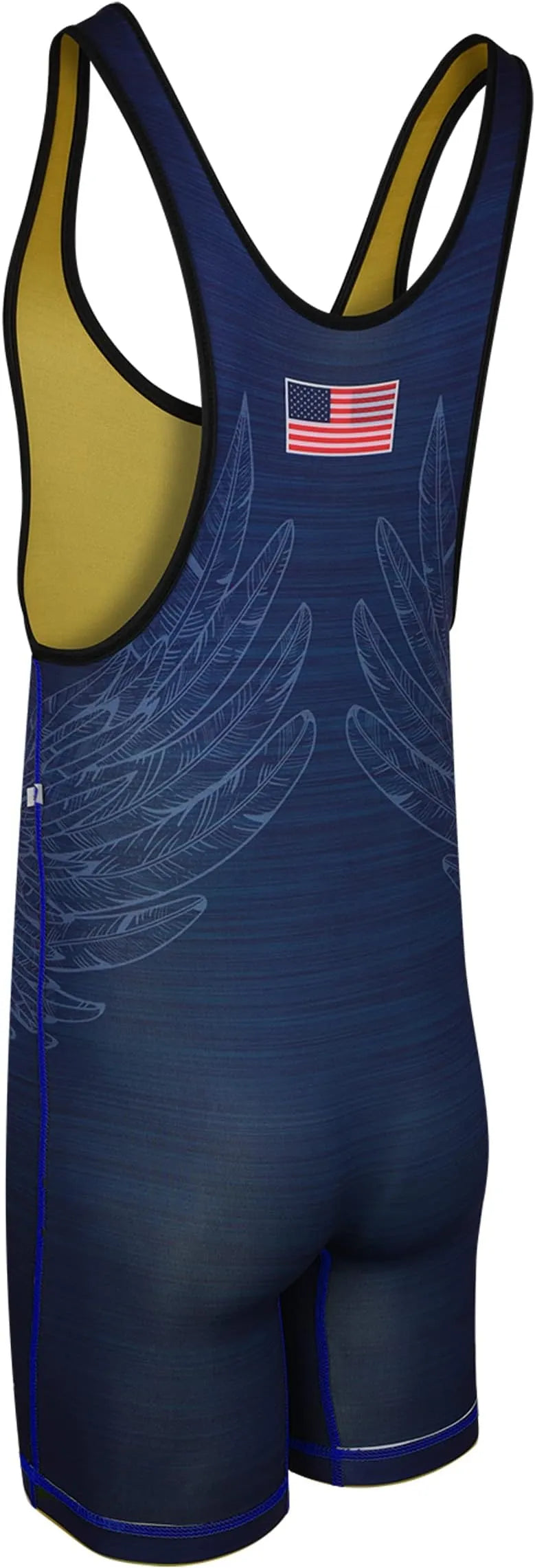Exxact Sports Reversible Wrestling Singlet for Gymnastic & Mma - Navy Gold