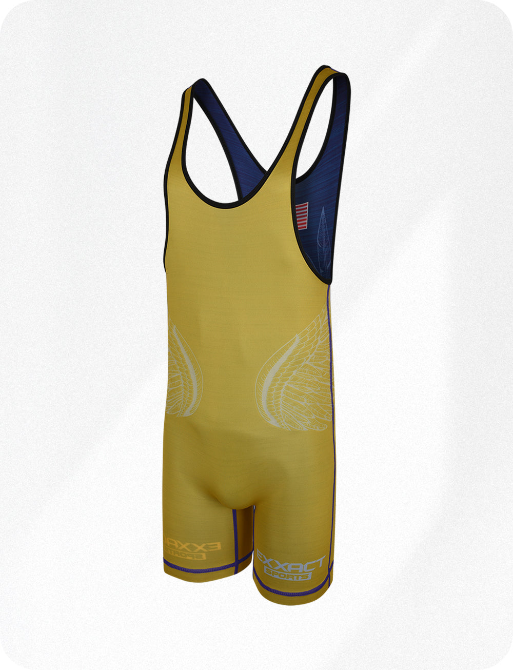 Exxact Sports Reversible Wrestling Singlet for Gymnastic & Mma - Navy Gold