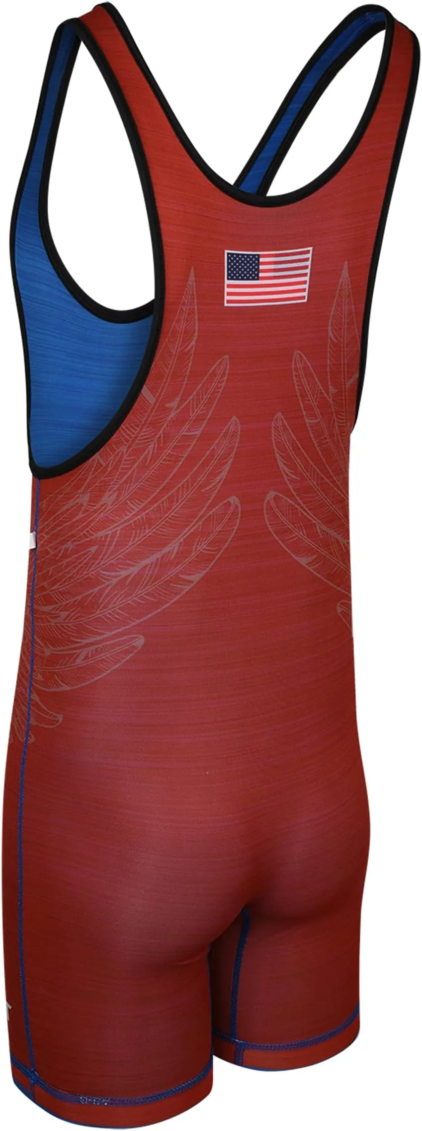 Exxact Sports Reversible Wrestling Singlet for Gymnastic & Mma - Red Royal Blue