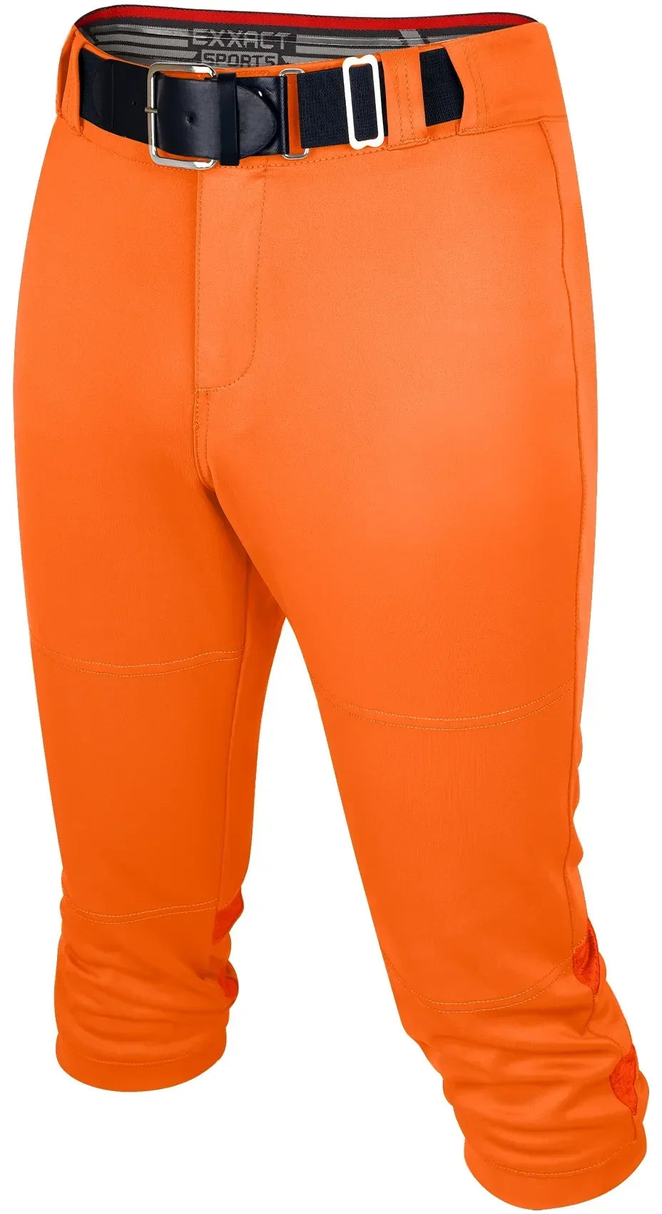 Exxact Sports Softball Pants for Women with Snap and Zipper Elastic Bottom And mesh panels - Orange