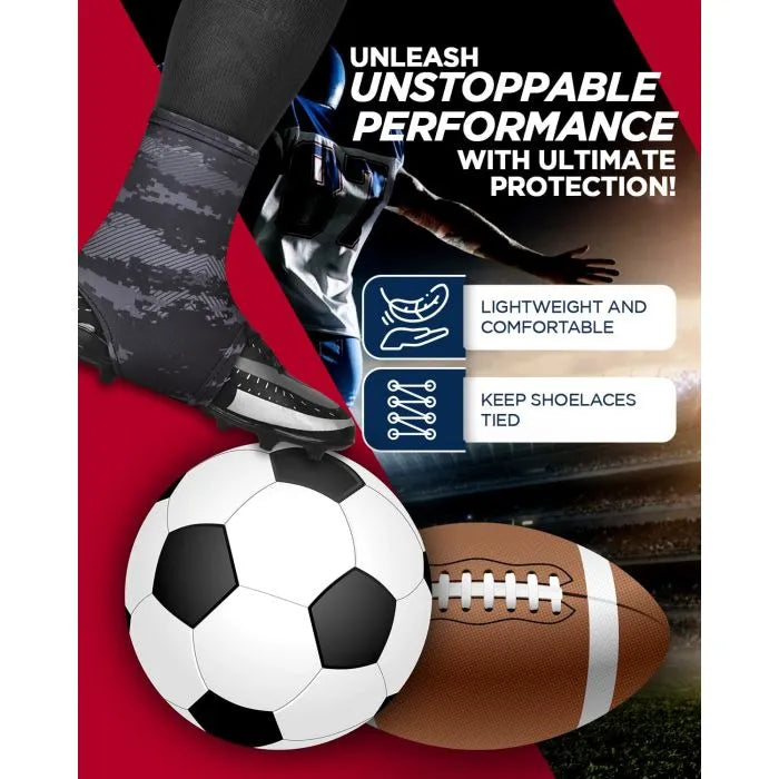 Exxact Sports Spats Cleat Men & Boys Football Covers - Black Camo