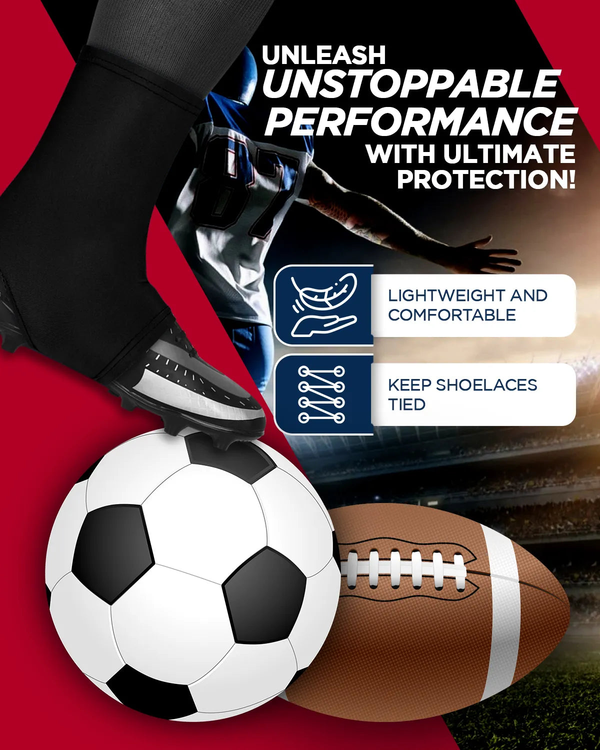 Exxact Sports Spats Cleat Men & Boys Football Covers - Black