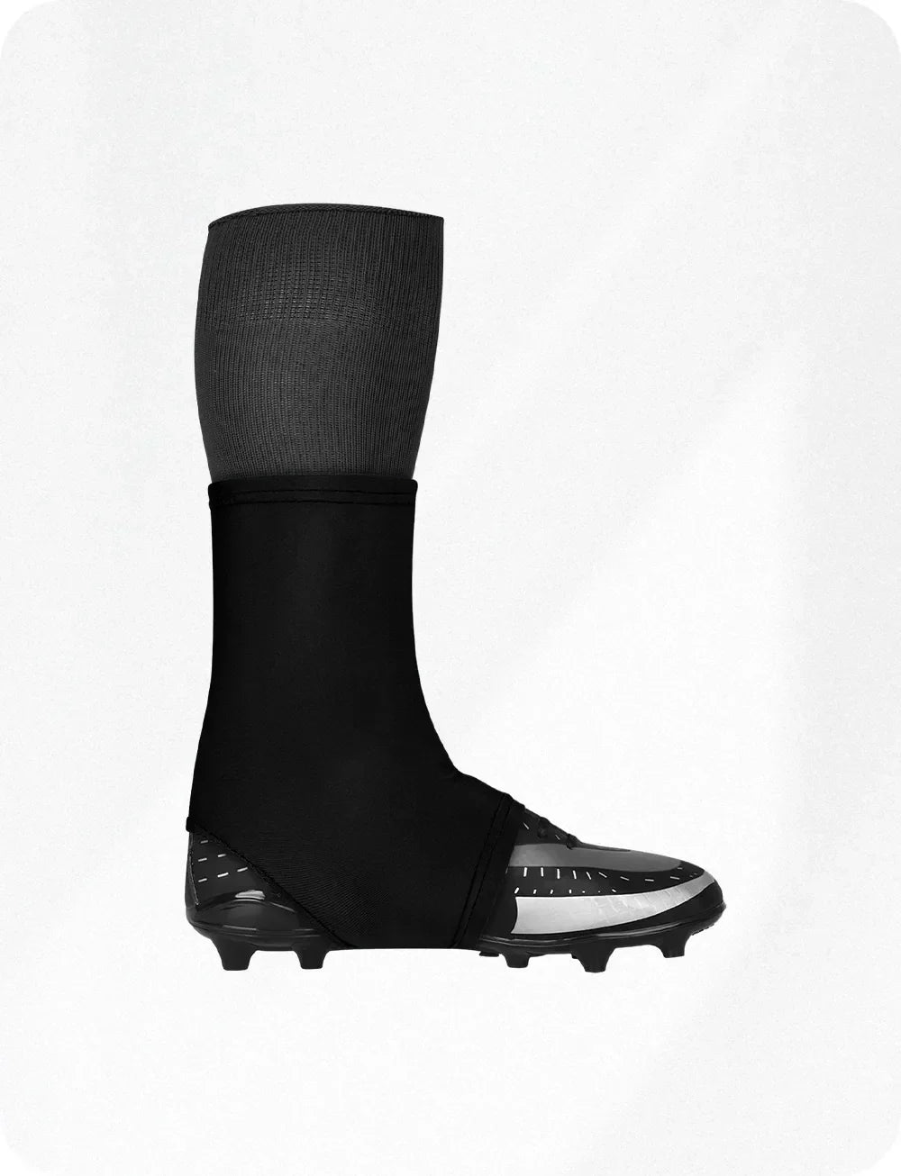 Exxact Sports Spats Cleat Men & Boys Football Covers - Black - Small