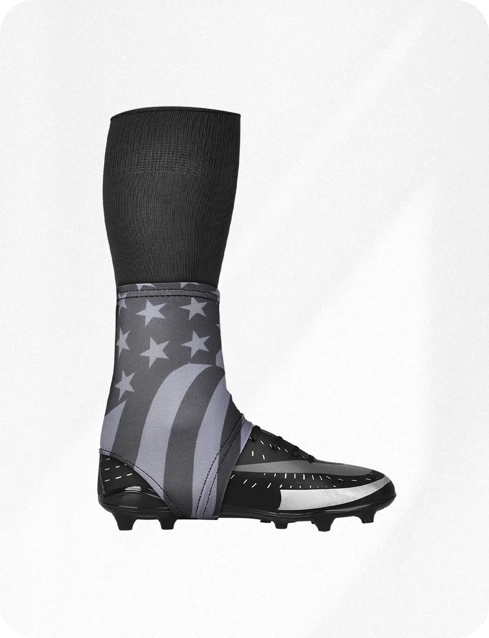 Exxact Sports Spats Cleat Men & Boys Football Covers - Gray Flag
