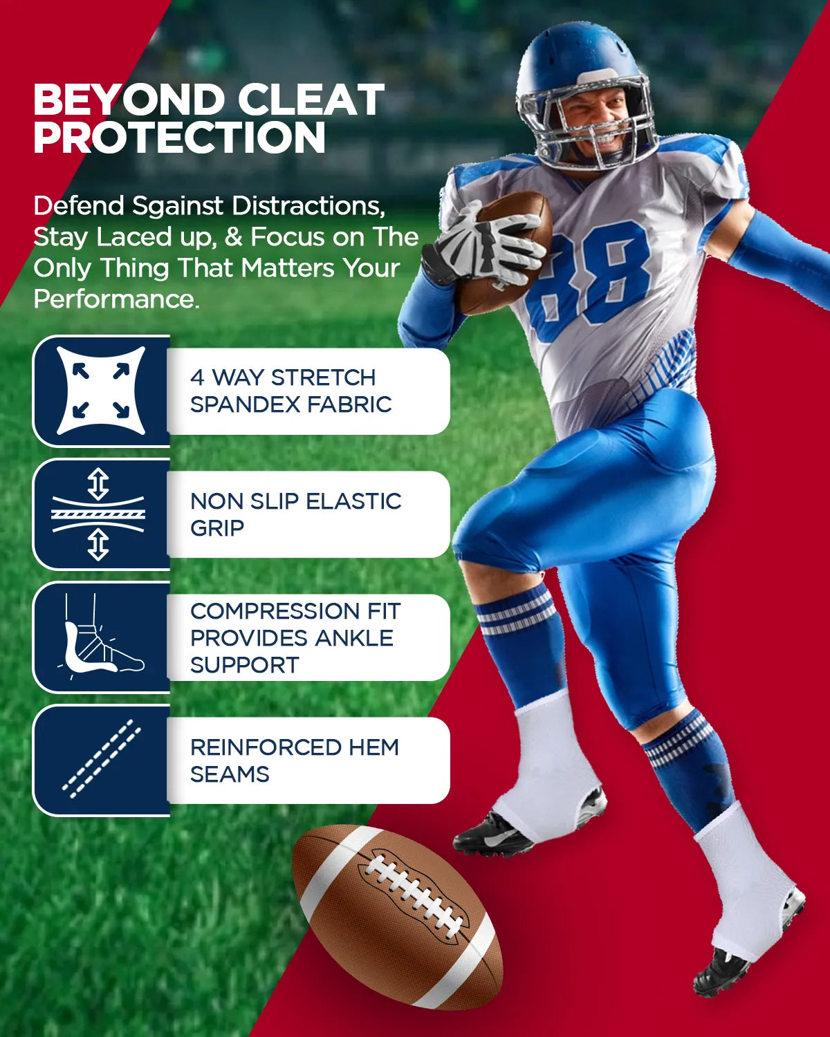 Exxact Sports Spats Cleat Men & Boys Football Covers - Pink