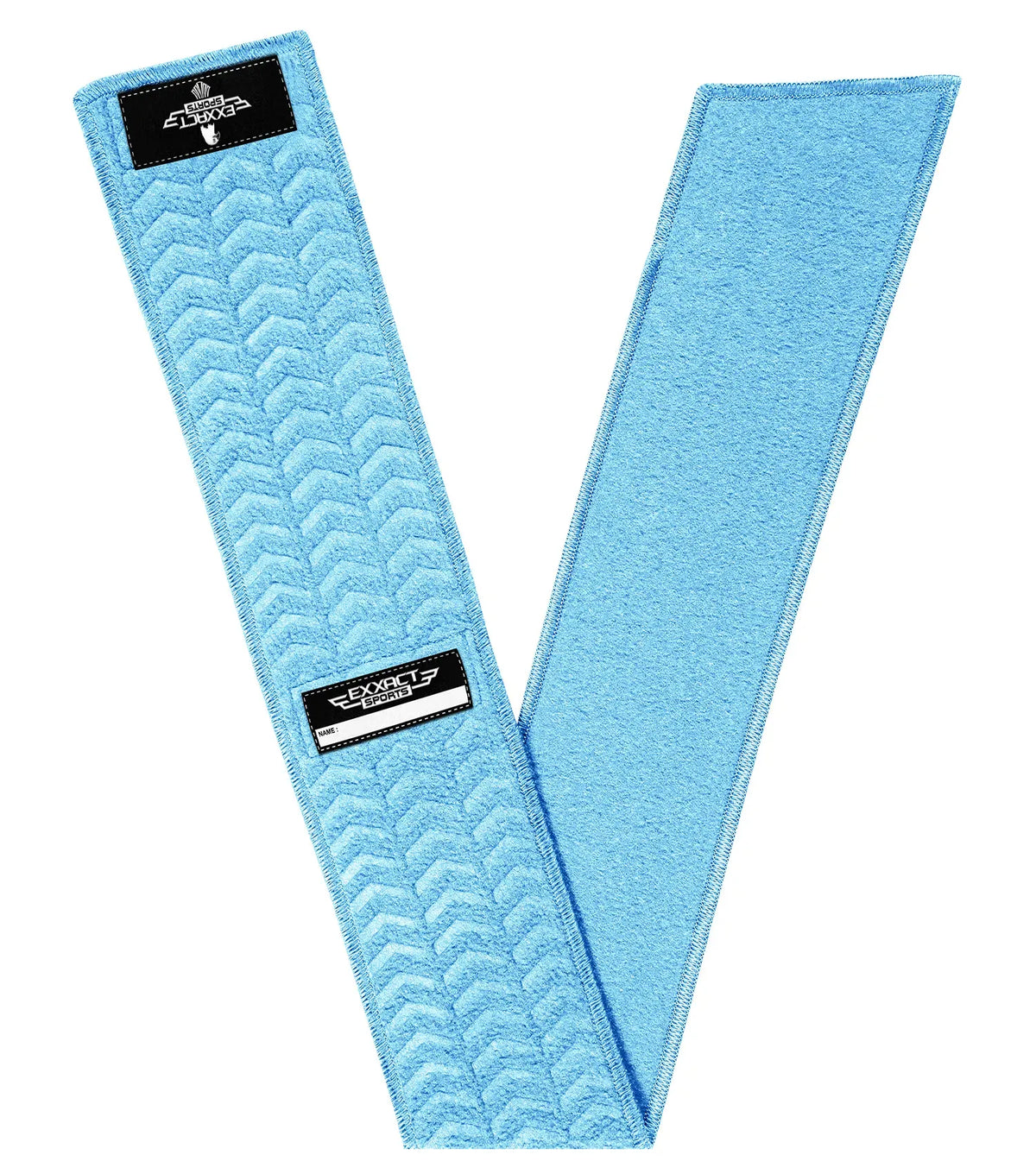 Exxact Sports Streamer Football Towel with Hook & Loop Fastener - Columbia Blue