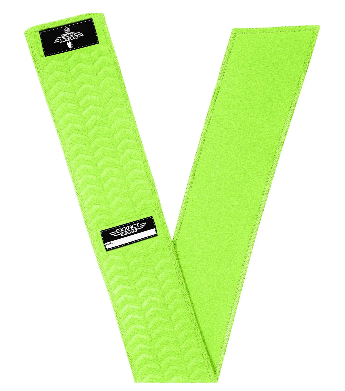 Exxact Sports Streamer Football Towel with Hook & Loop Fastener - Neon Green