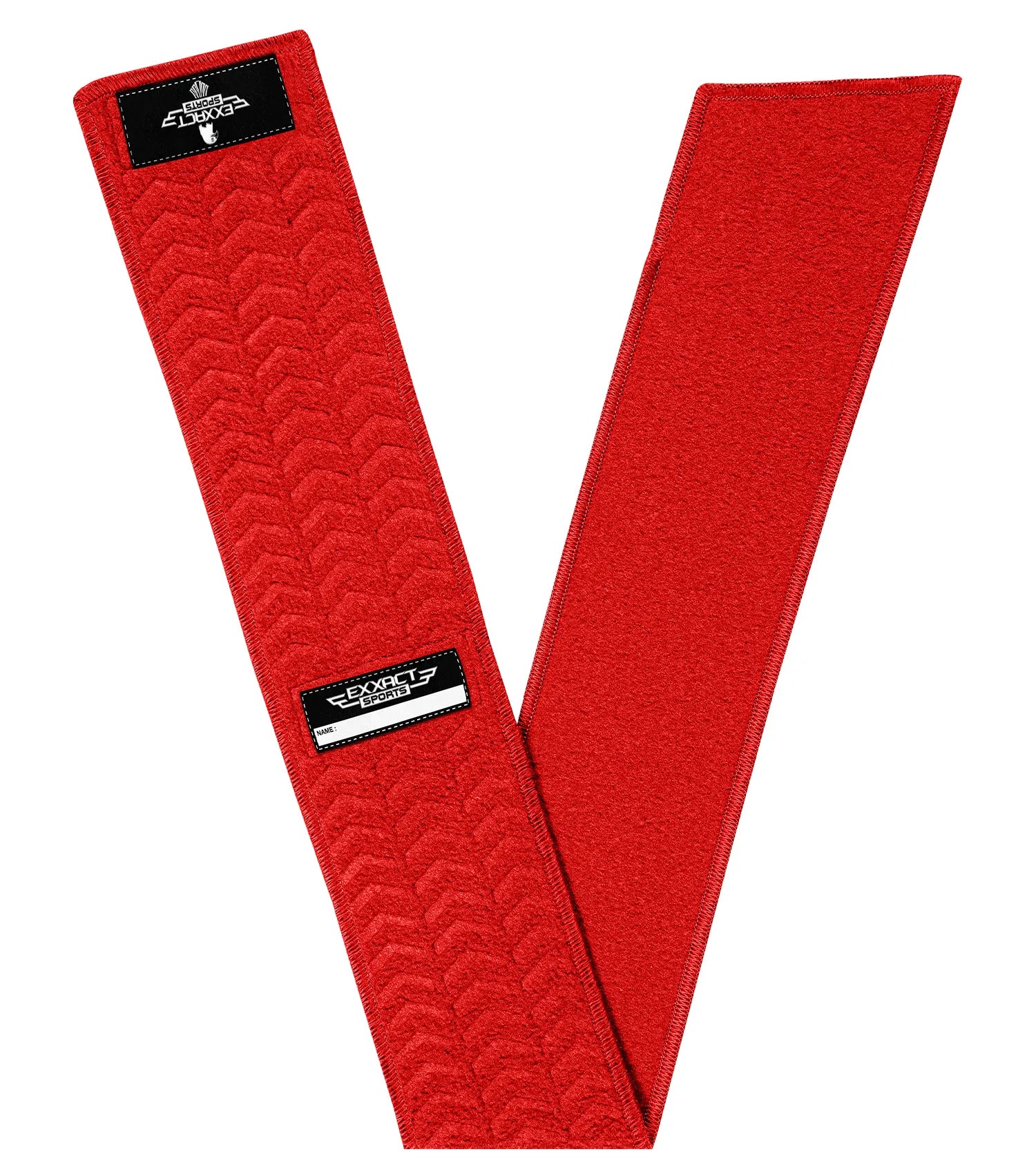 Exxact Sports Streamer Football Towel with Hook & Loop Fastener - Red - White