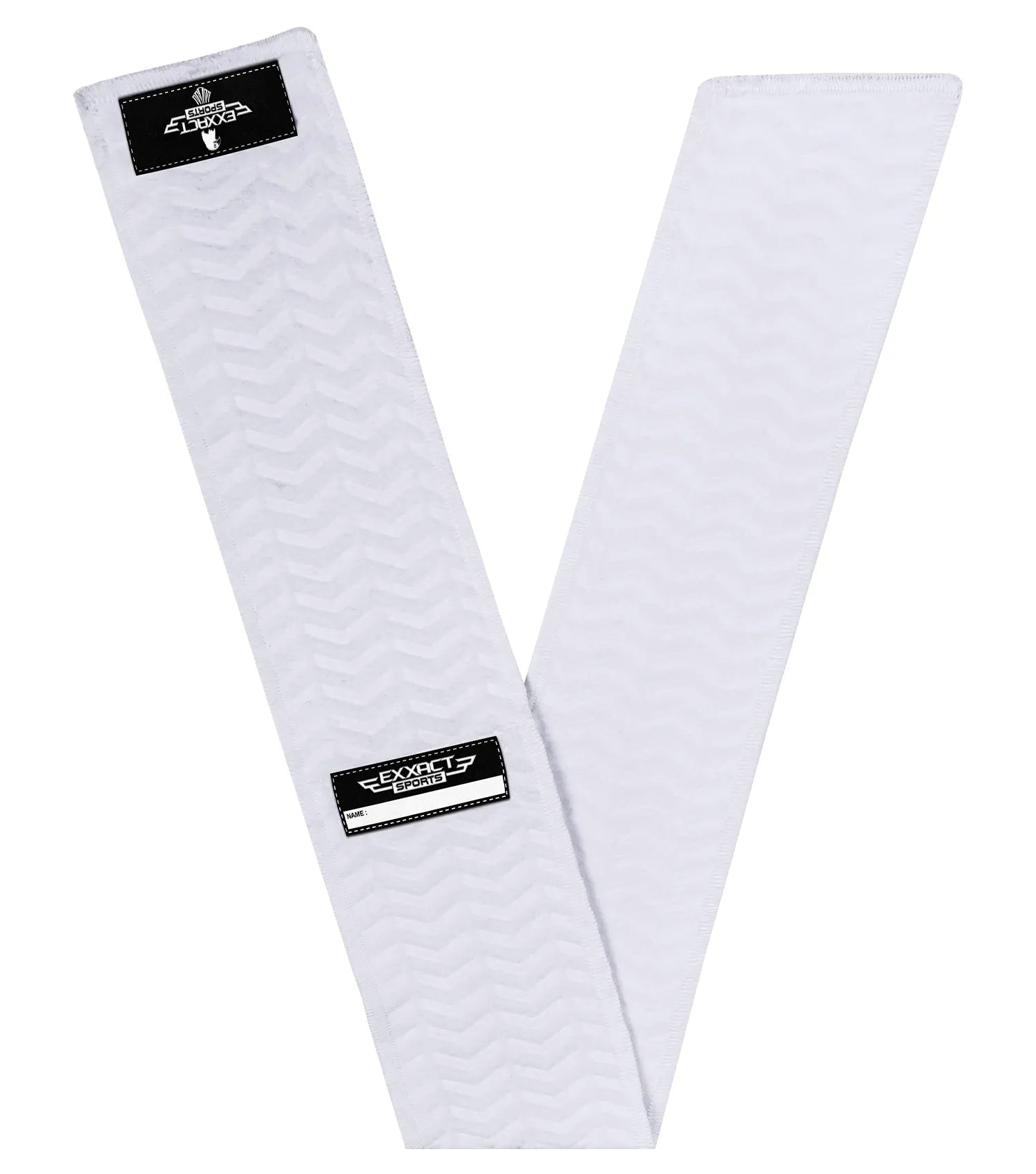 Exxact Sports Streamer Football Towel with Hook & Loop Fastener - White