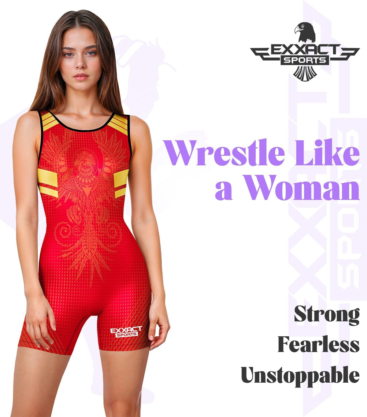 Exxact Sports Sublimated Women’s Wrestling Singlets High-cut Female singlets - Phoenix