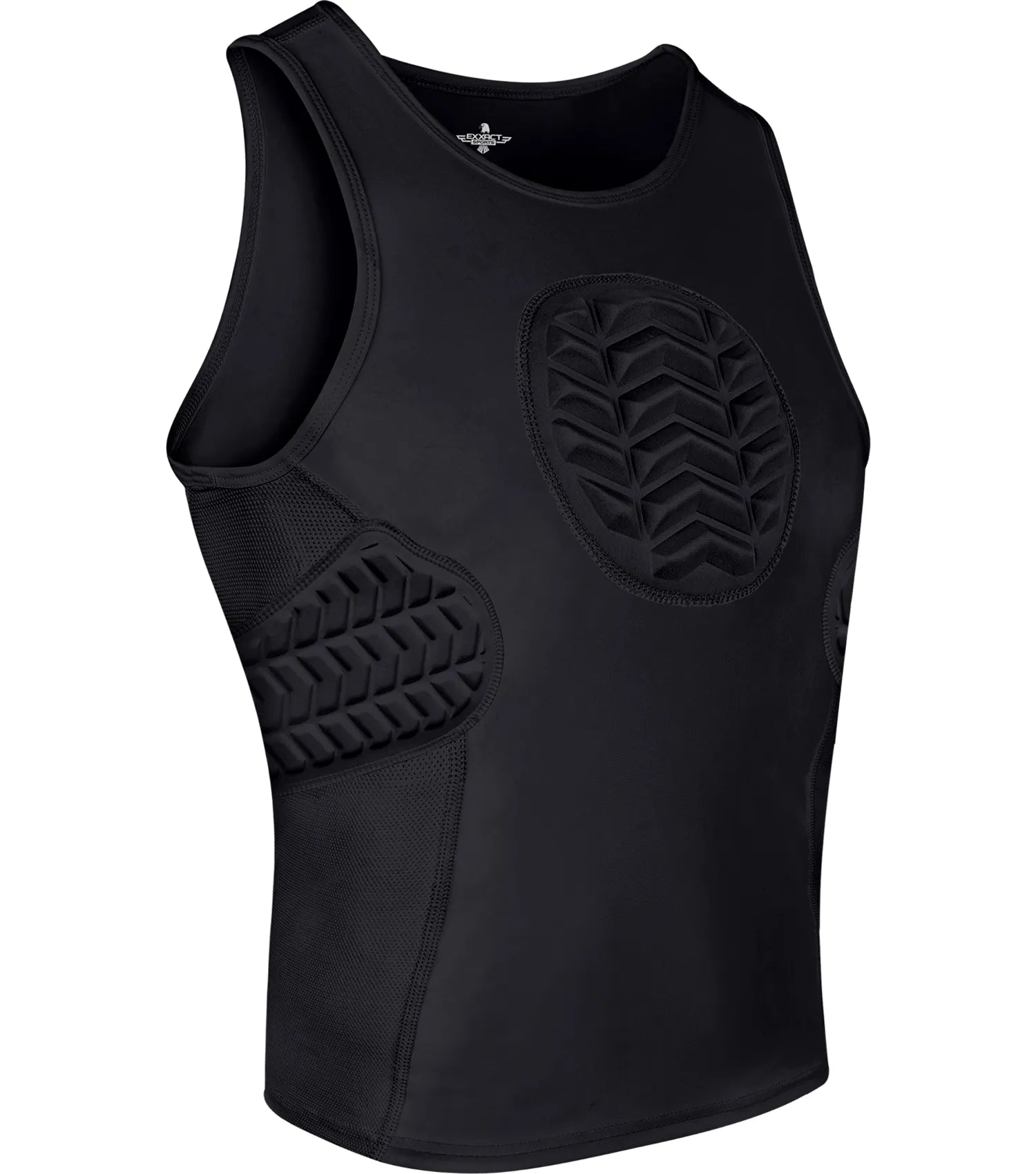 Exxact Sports Tank Top Boys Baseball Chest & Rib Protector - Black - X-small