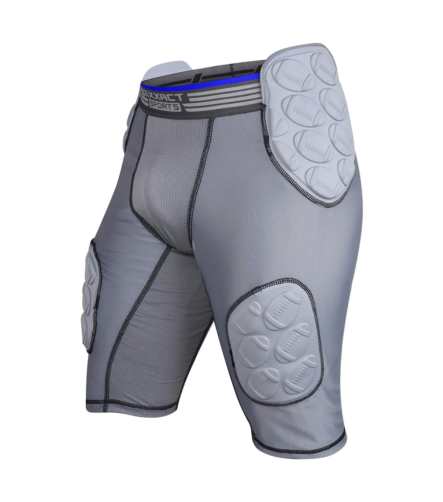 Exxact Sports Touchdown 5-pad Boys Football Girdle with Cup Pocket Gray Youth