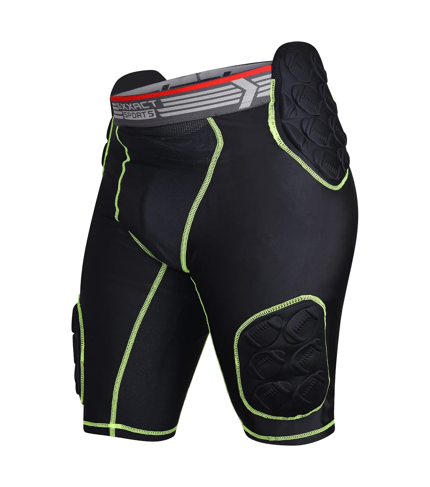 Exxact Sports Touchdown 5-pad Men’s Football Girdle with Cup Pocket Adult - Black