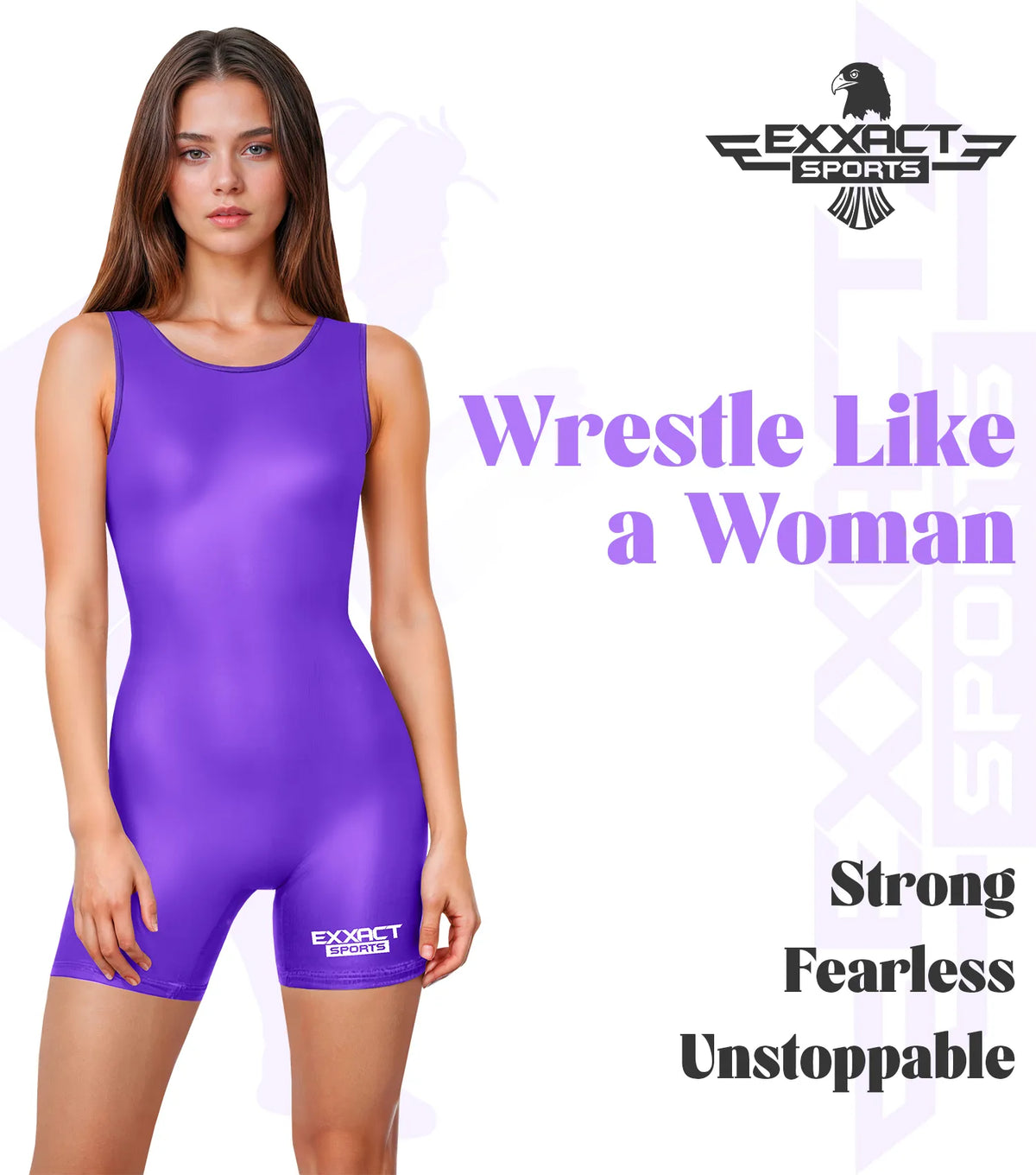 Exxact Sports Women’s Wrestling Singlets High-cut Female singlets - Purple
