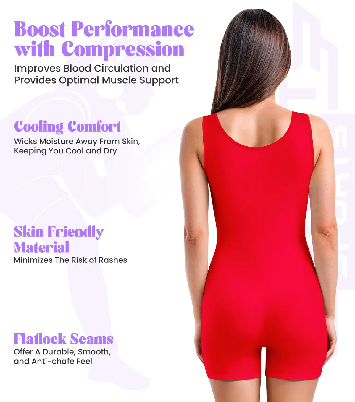 Exxact Sports Women’s Wrestling Singlets High-cut Female singlets - Red