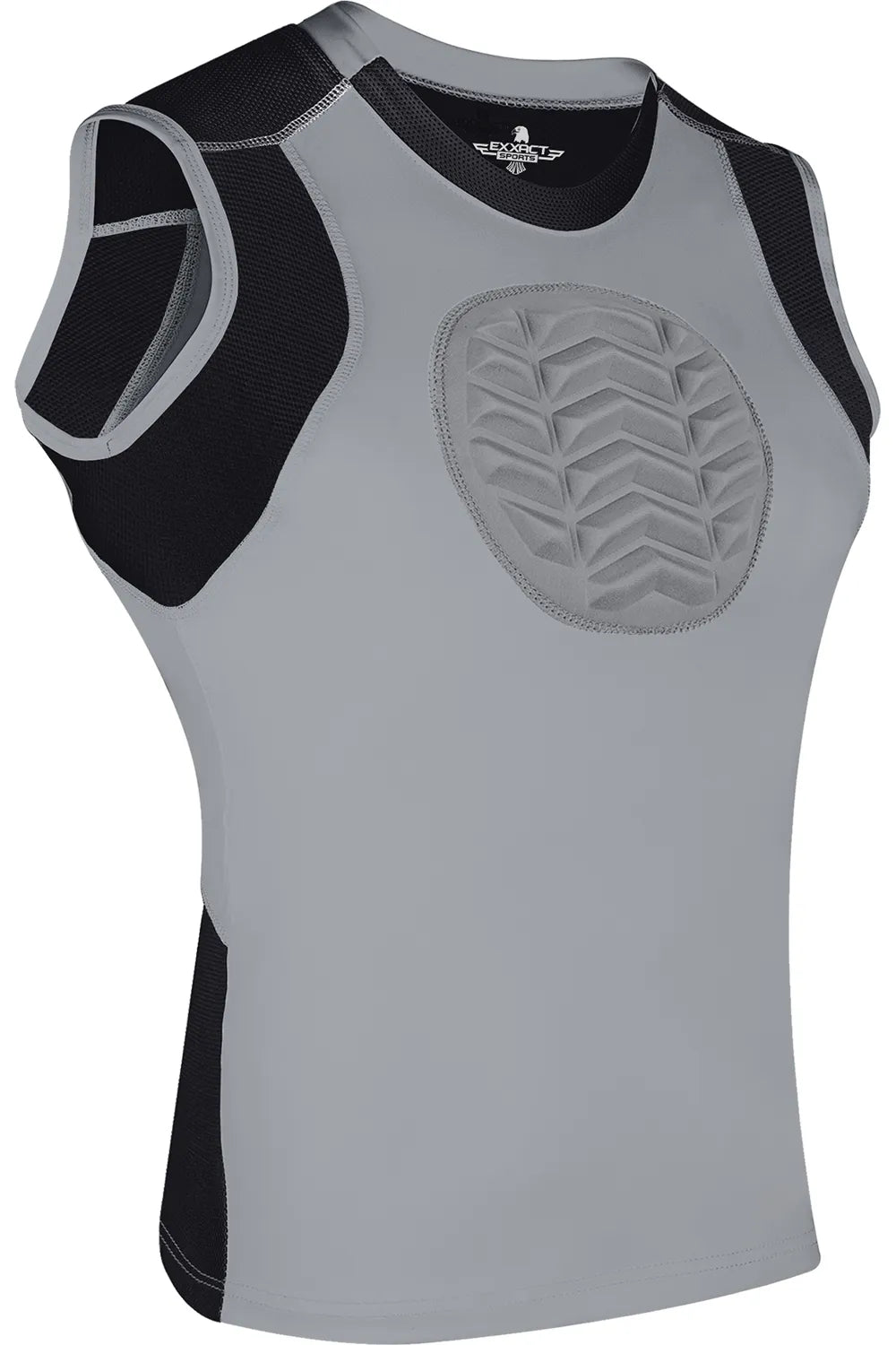 Exxact Sports Youth Boys Baseball Chest Protector for Sternum Heart Protection - Gray - X-small
