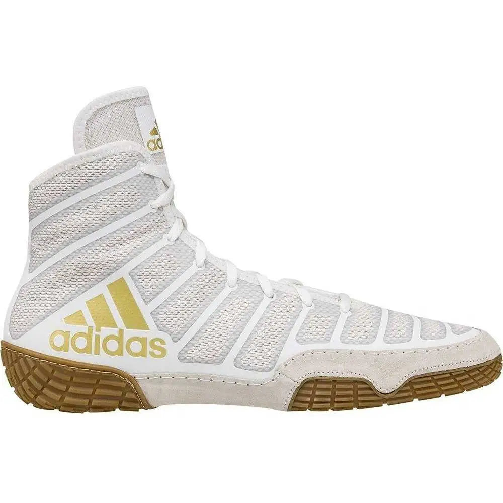 Adidas 223 Adizero Varner Wrestling Shoes - White Vegas Gum