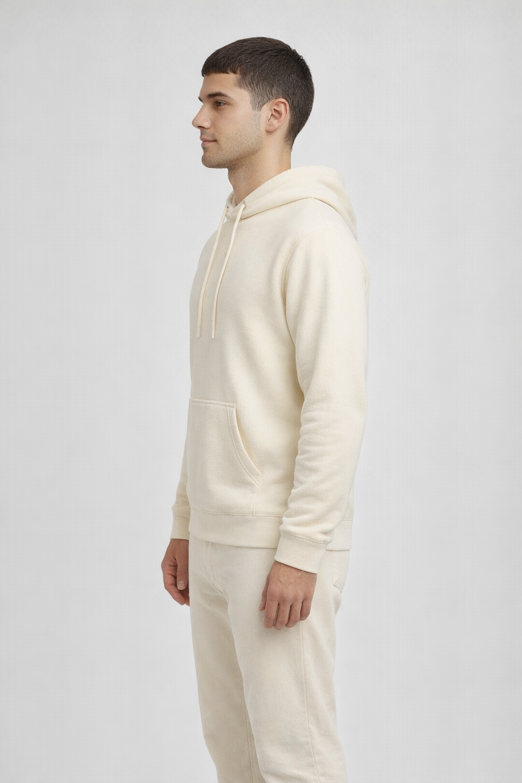 Ecru WHISPER FLEECE HOOD