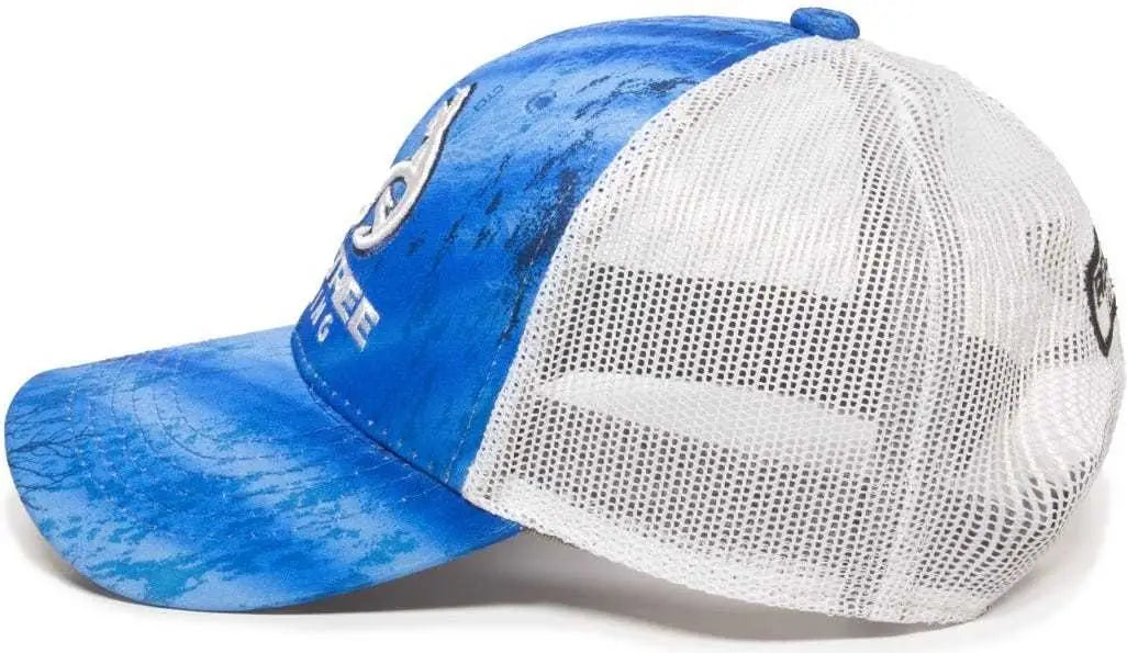 Oc Sports Rt06a Adjustable Mesh Back Cap - Realtree Fishing Light Blue White - Columbia / 6 7/8’’ - 7 1/2’’