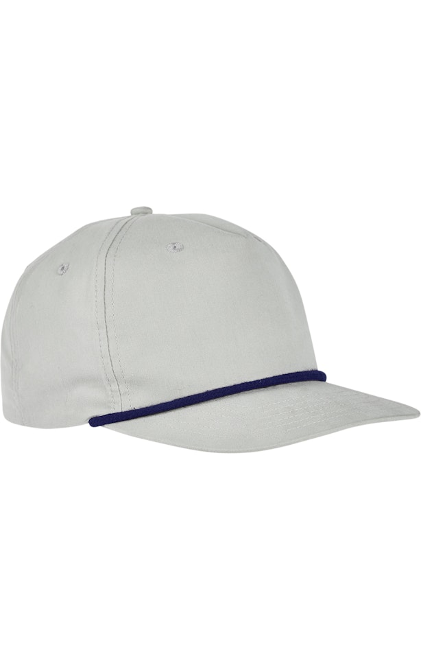 Big Accessories BA671 Golf Cap - Light Grey  Navy