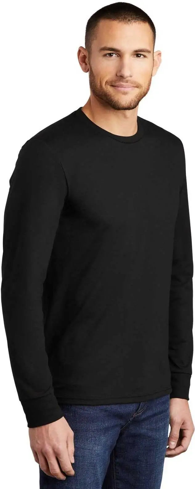 District Dm132 Perfect Tri Long Sleeve Tee - Black