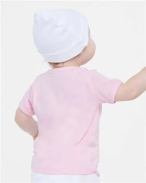 Rabbit Skins 3400r Infant Baby Rib Tee - 3400 - Pink