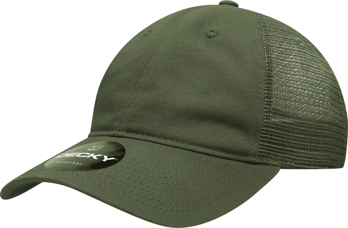 Decky 120 Relaxed Trucker Cap - Olive - one Size Fits Most
