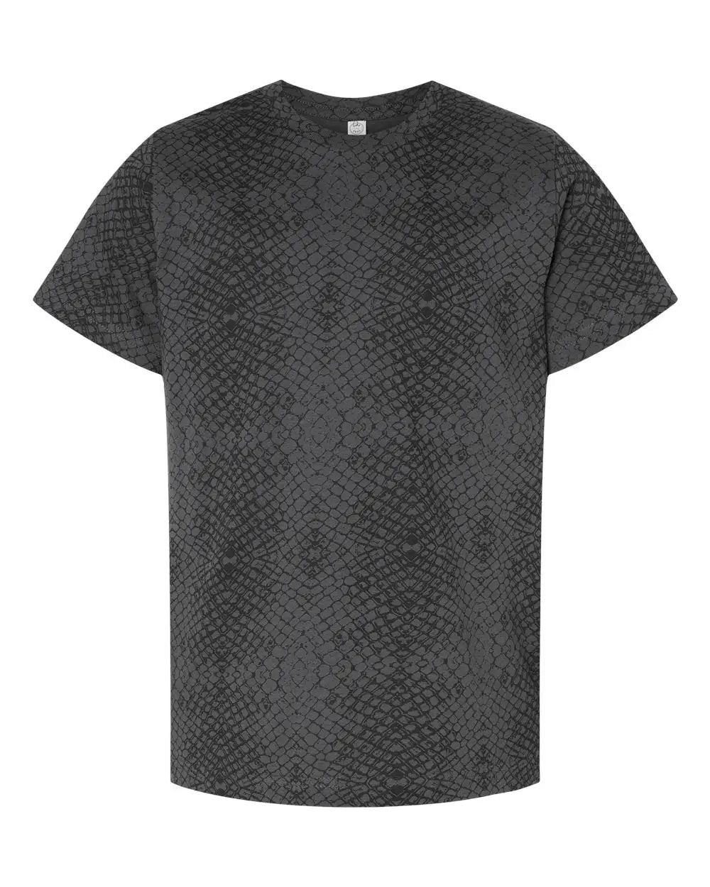 Lat 6101 Youth Fine Jersey Tee - Black Reptile - Xs