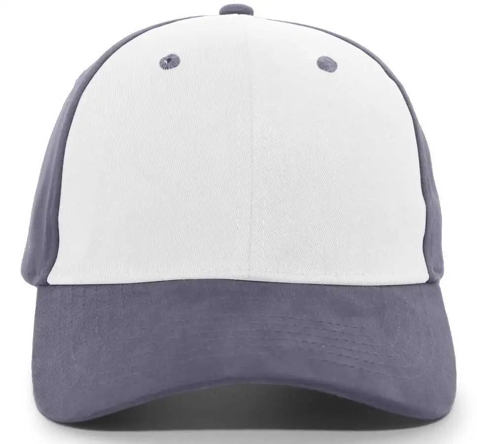 Pacific Headwear 101c Brushed Cotton Hook-and-loop Cap - White Graphite - Dark Gray / 7’’ - 7 7/8’’